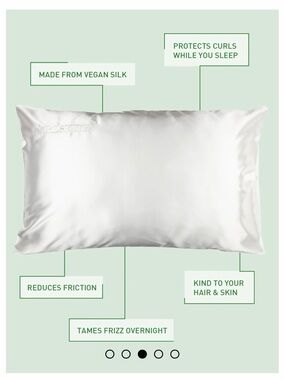 New Curlsmith Vegan Silk Satin Pillowcase for Hair and Skin Health